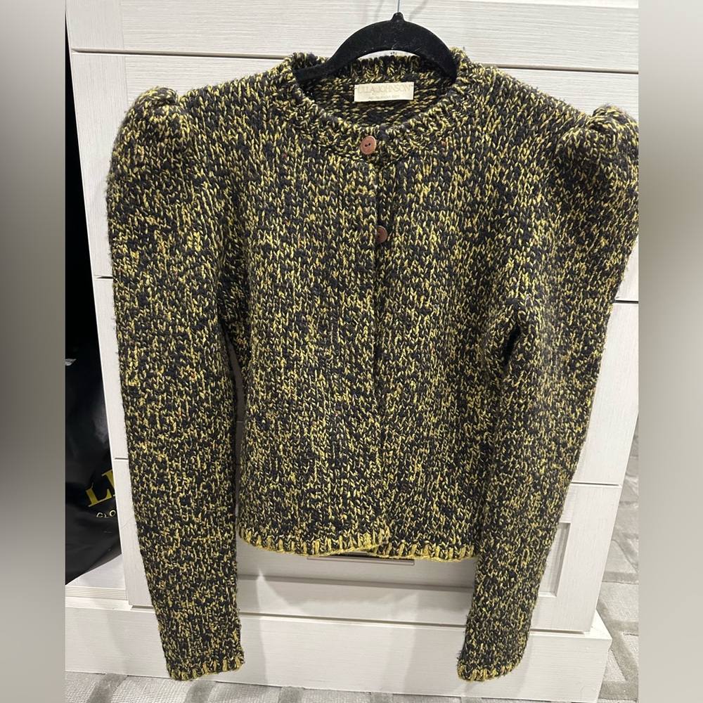 Ulla Johnson Black and Yellow Sweater